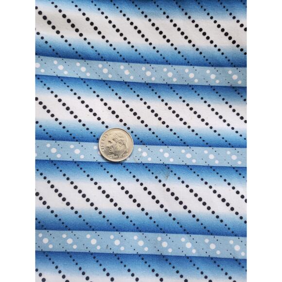 Adidas Racerback Cropped Athletic Tank Blue White Striped Medium - Picture 10 of 10